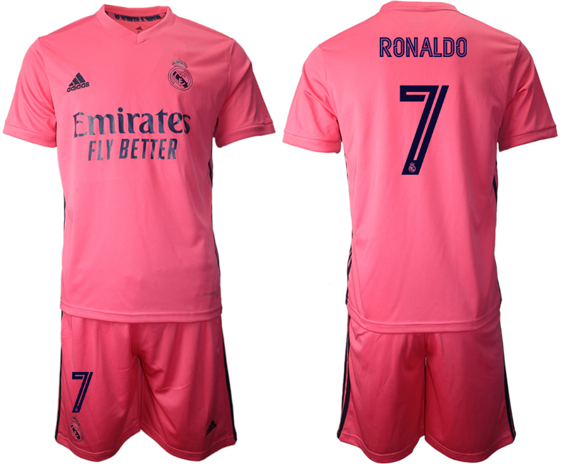 Men 2020-2021 club Real Madrid away #7 pink Soccer Jerseys1
